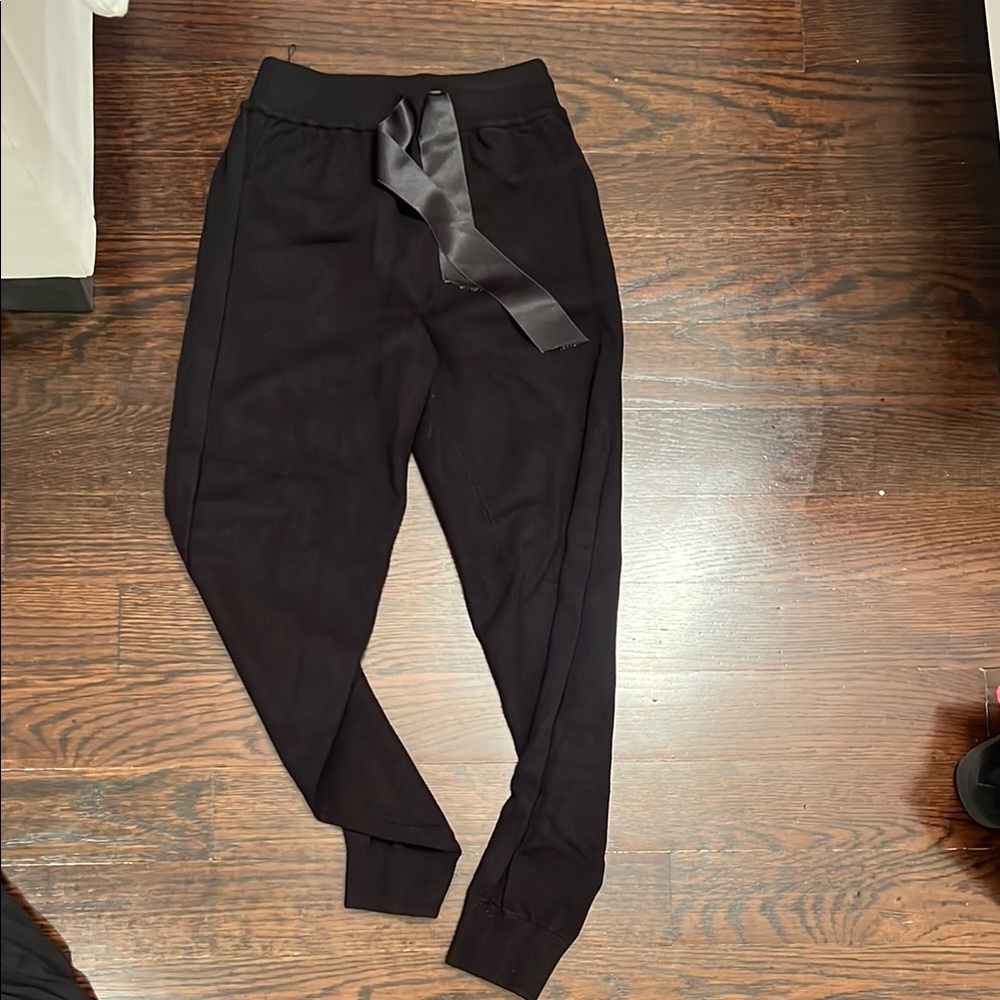 Philipp Plein Black Joggers with Satin Tie